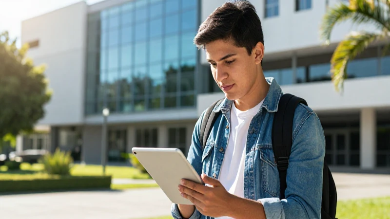 Estudiante mexicano dedicado triunfa en universidad moderna