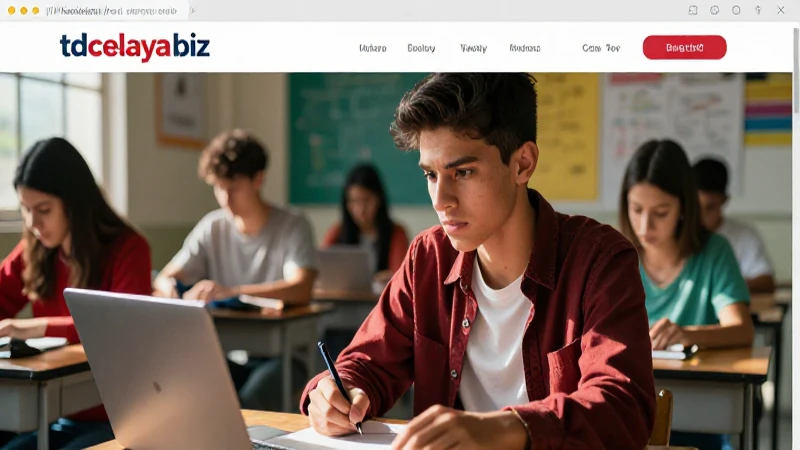 Estudiante mexicano accede al sitio web