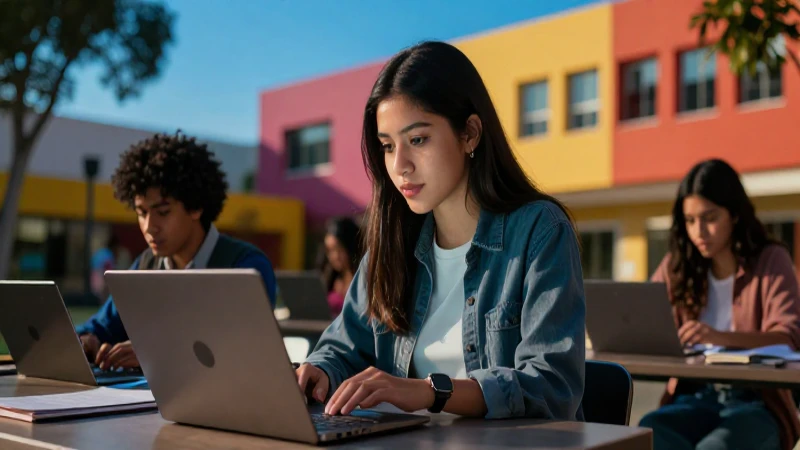 Foto fotorrealista de estudiante mexicano en campus