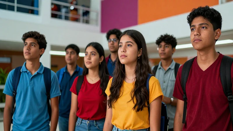 Estudiantes mexicanos mirando un futuro universitario brillante