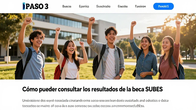 Estudiantes celebrando resultados de beca SUBES