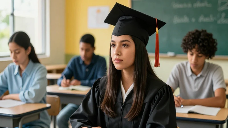 Estudiante mexicano diverso celebra el éxito académico
