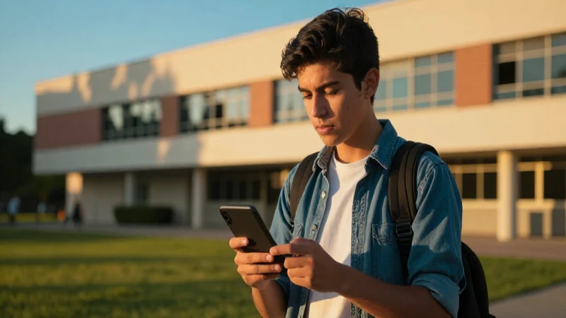 Estudiante mexicano, campus moderno, luz dorada