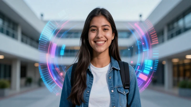 Retrato vibrante de estudiante mexicano moderno