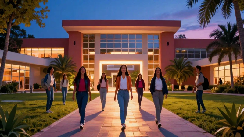 Éxito estudiantil mexicano en campus moderno