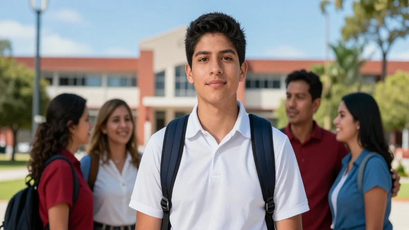 Cómo obtengo una beca Benito Juárez con la cédula familiar 39 Estudiante mexicano motivado en campus vibrante