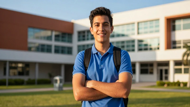 Estudiante mexicano, imagen vibrante y moderna