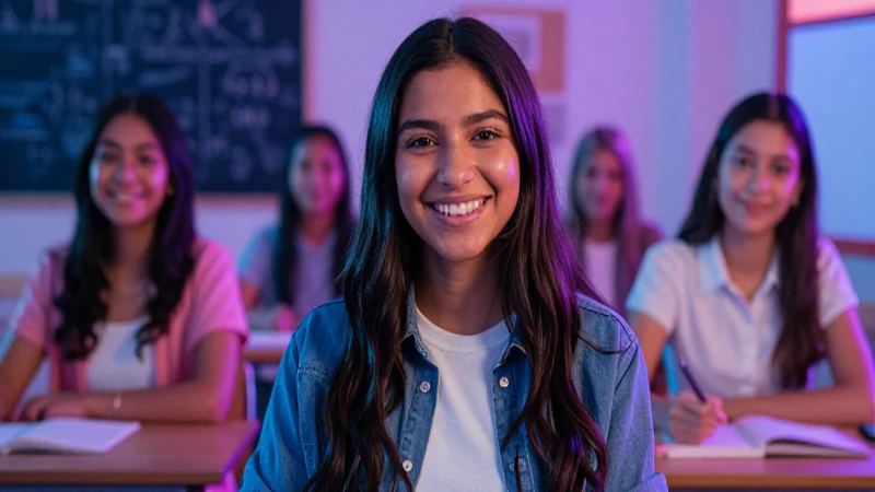 Estudiante mexicano exitoso en entorno moderno
