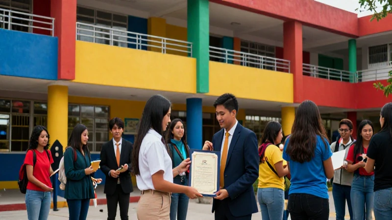 Graduación vibrante en campus mexicano