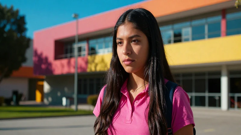 Estudiante mexicano vibrante enfocado en el éxito