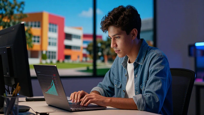 Estudiante mexicano analizando crecimiento digital
