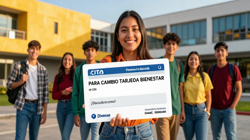 Estudiantes sonriendo en campus vibrante y moderno