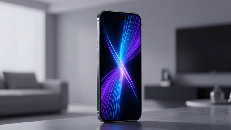 Smartphone con interfaz de pago futurista y vibrante
