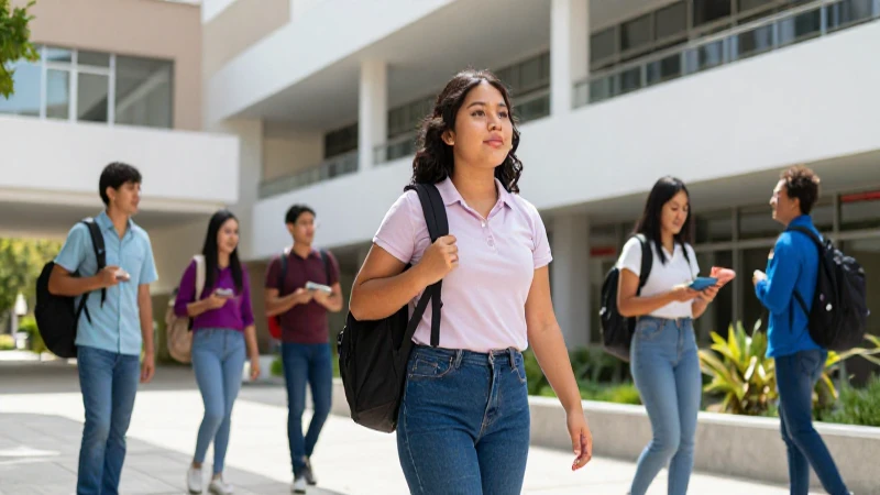 Cómo realizar el pago en línea de la UTC 73 Estudiante mexicano en campus vibrante con iluminación cinematográfica