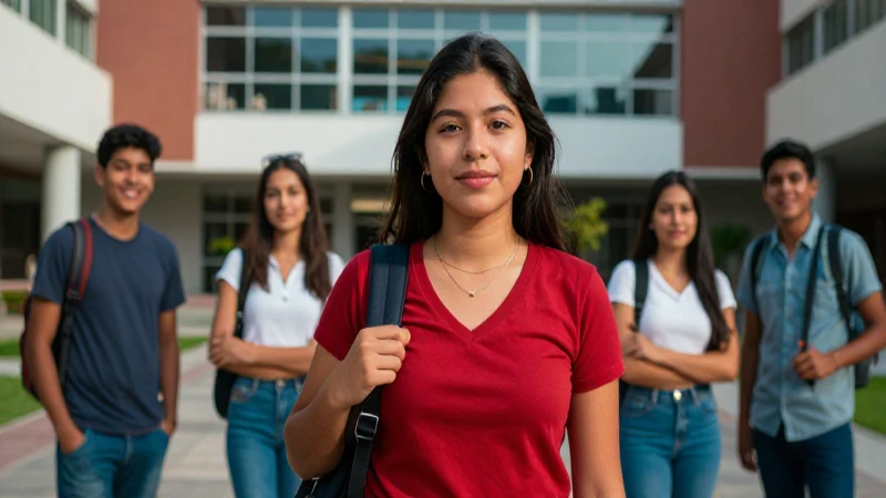 Estudiantes mexicanos ambiciosos en universidad