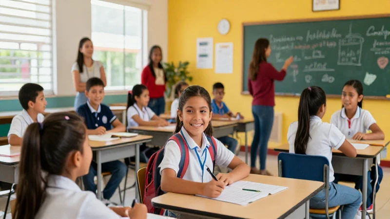 Estudiantes mexicanos felices en modernidad