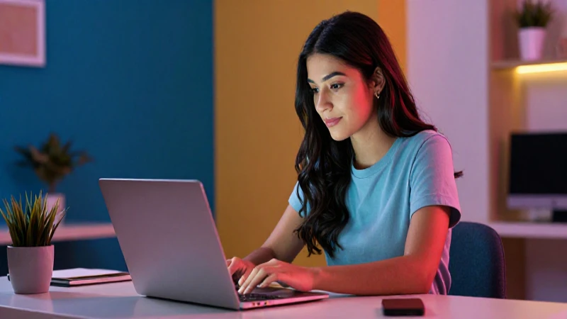 Estudiante mexicano enfocado en registro digital