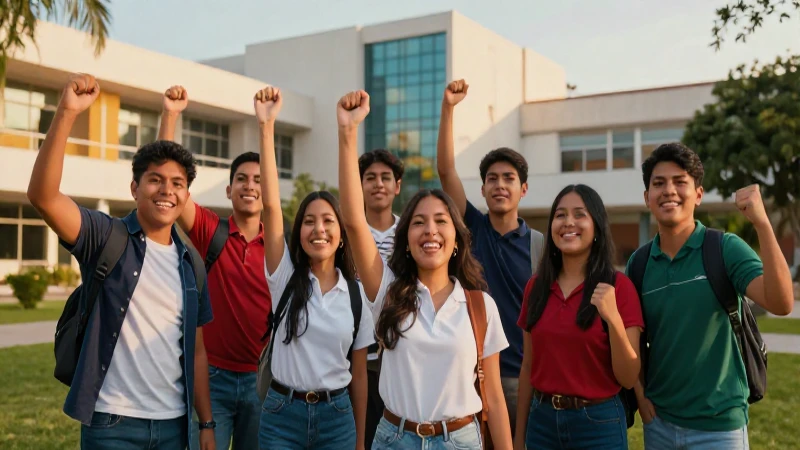 Estudiantes mexicanos celebran éxitos en campus universitario
