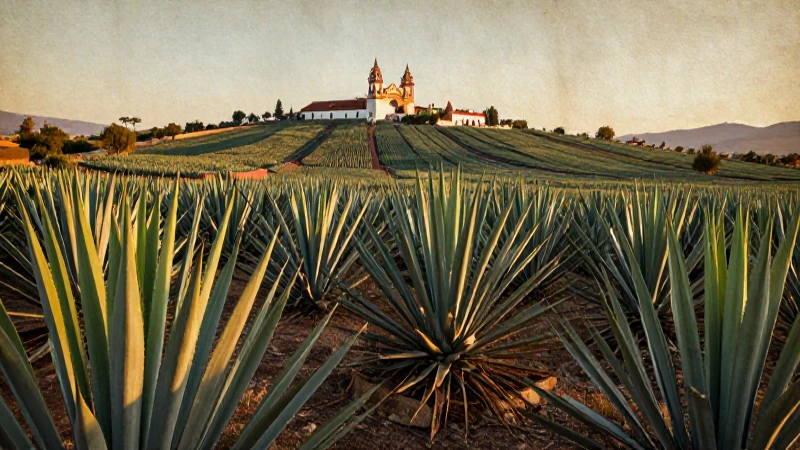 Jalisco, campos de agave vibrantes al atardecer