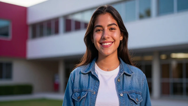 Retrato vibrante de éxito estudiantil mexicano