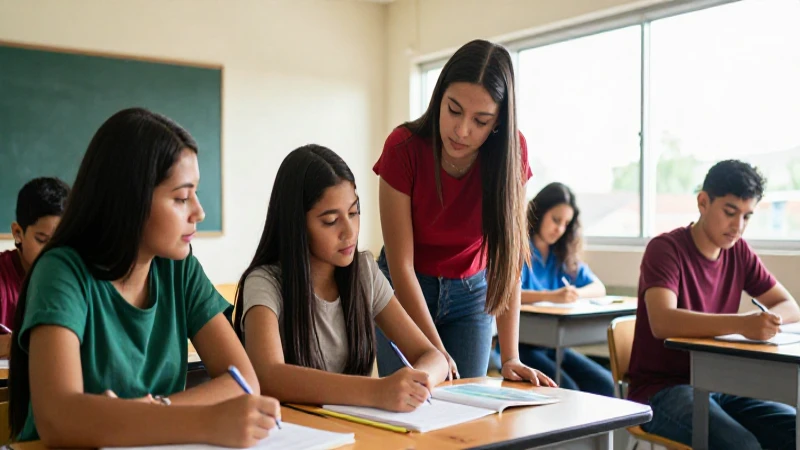 Estudiantes mexicanos colaboran en clase moderna