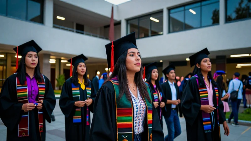 Estudiantes mexicanos celebran graduación en campus moderno