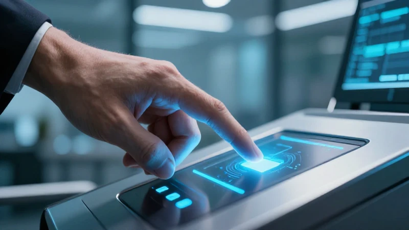 Cómo puedo utilizar un cajero ATM en Banco Azteca 46 Manos tocan terminal futurista con luces azules