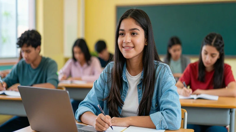 Estudiante mexicano brillante con éxito académico