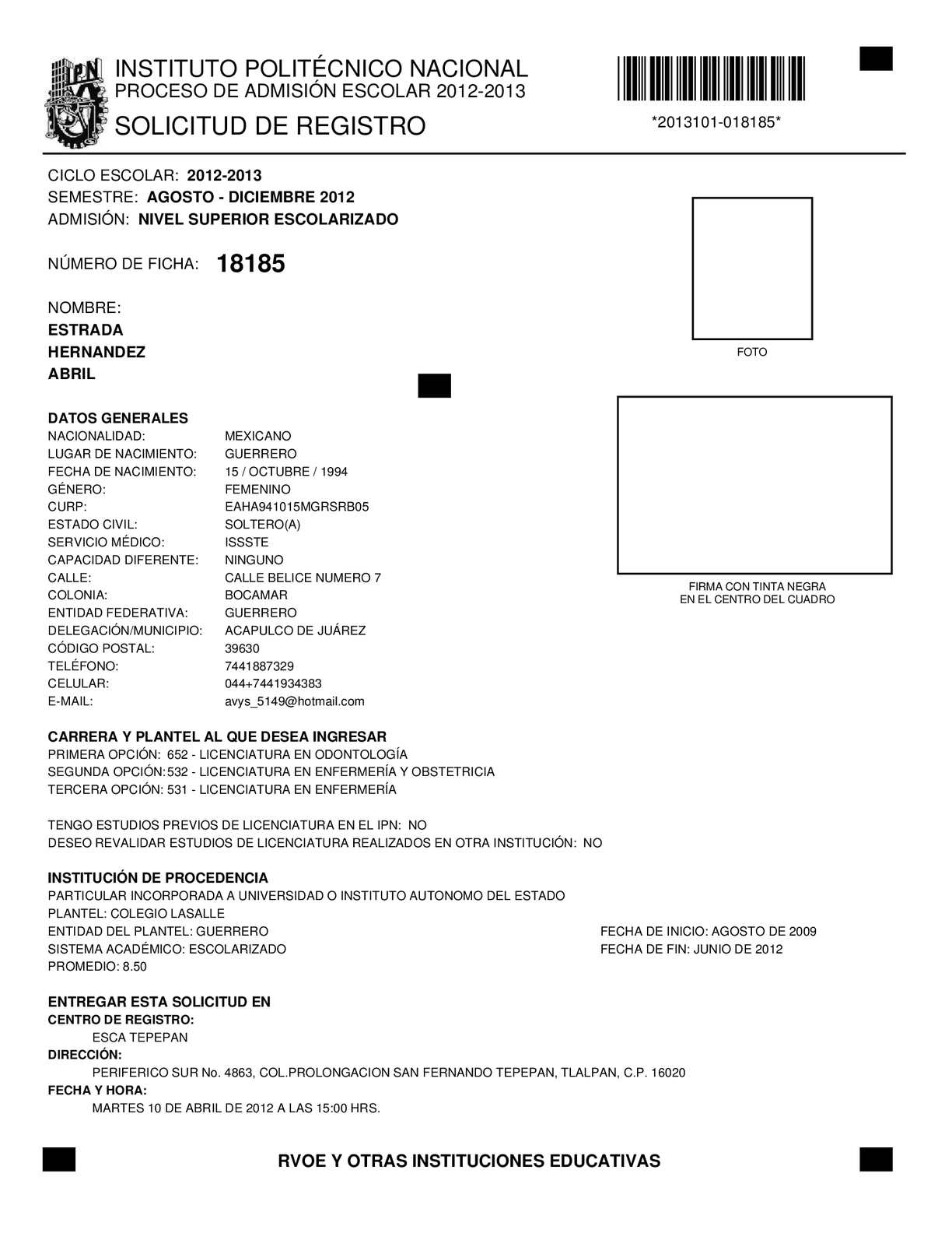 Guía paso a paso: Solicitud de registro en el IPN