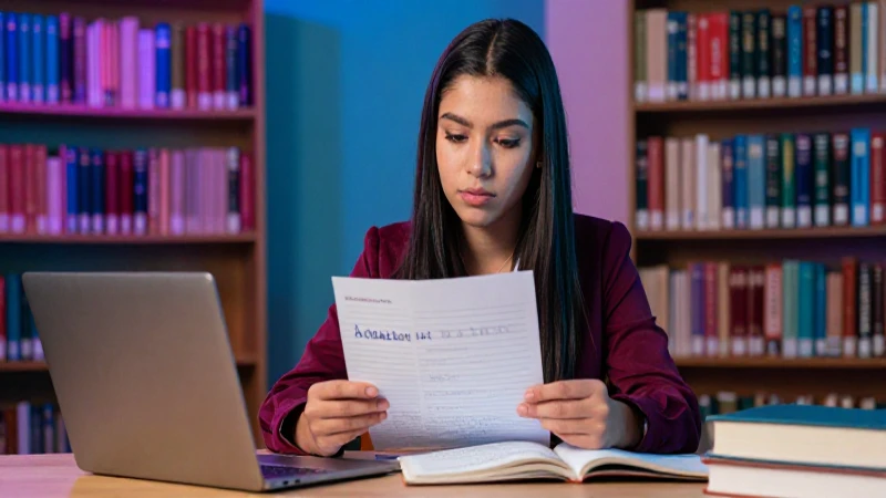 Mujer mexicana estudia gramática española