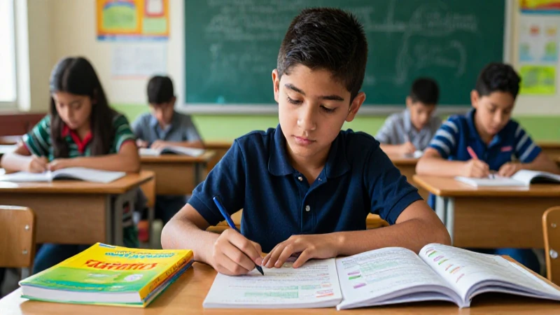 Joven mexicano estudia español con gran enfoque