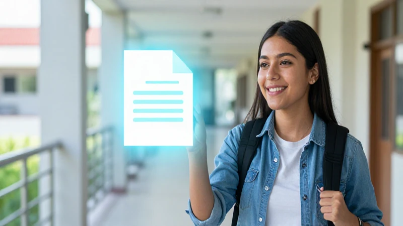 Estudiante feliz celebra su logro en el campus