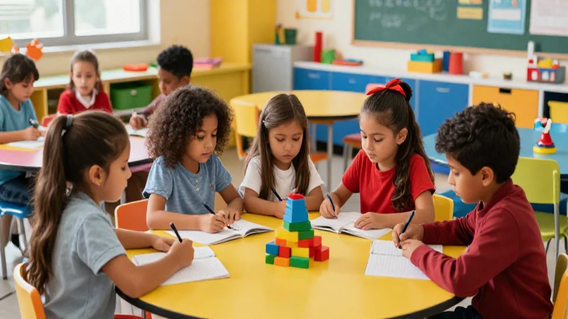 Niños mexicanos aprendiendo en un aula vibrante
