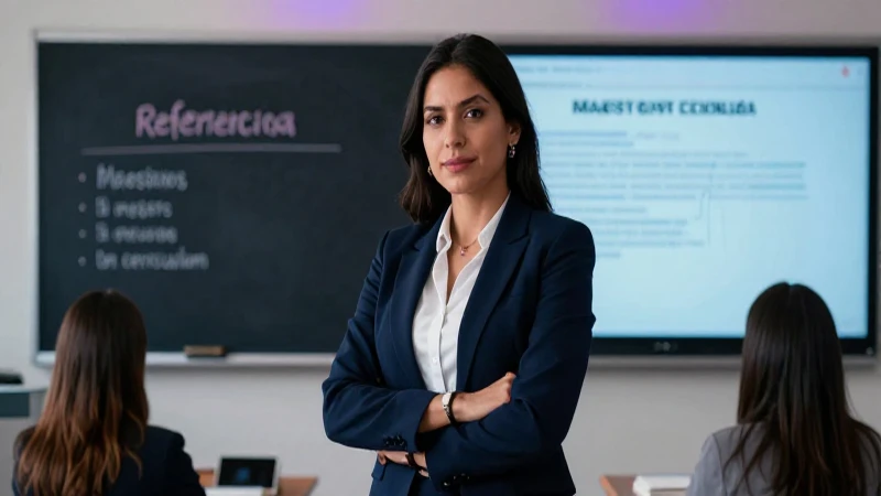 Maestra profesional mexicana, enfoque en habilidades