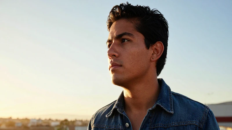 Joven mexicano resiliente mira el horizonte