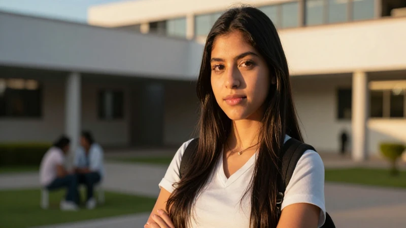 Estudiante mexicano confiado en ambiente moderno