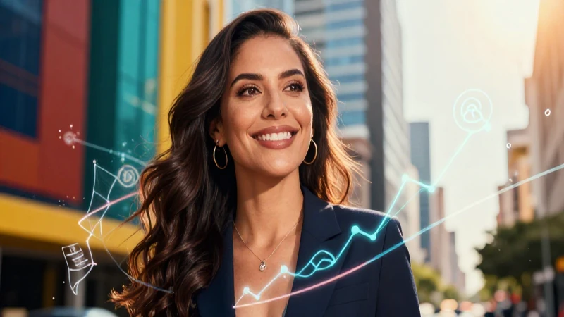 Mujer mexicana atractiva y exitosa en entorno moderno