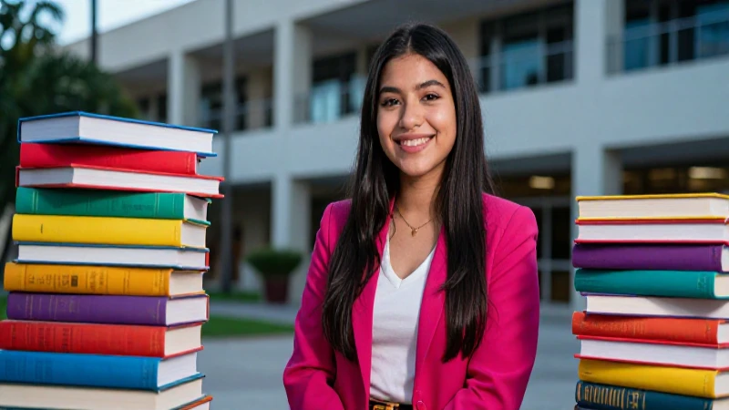 Retrato vibrante de estudiante mexicano universitario