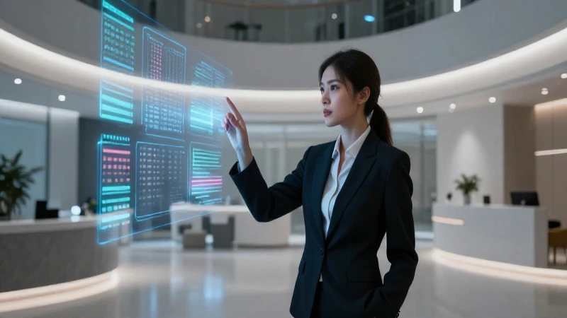 Ejecutivo ante datos financieros digitales