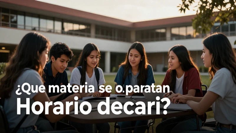 Horario y materias de la Preparatoria Manuel Acuña