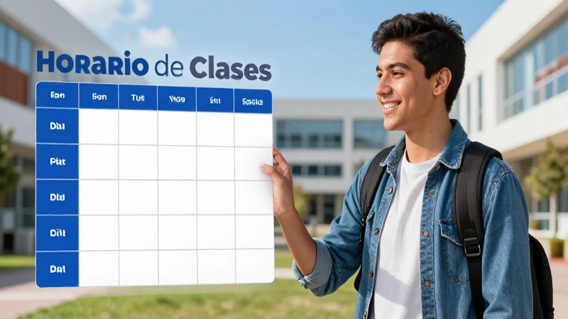 Usa tu horario de clases para triunfar