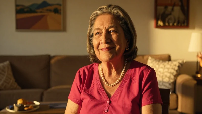Mujer mexicana feliz en cálido ambiente dorado