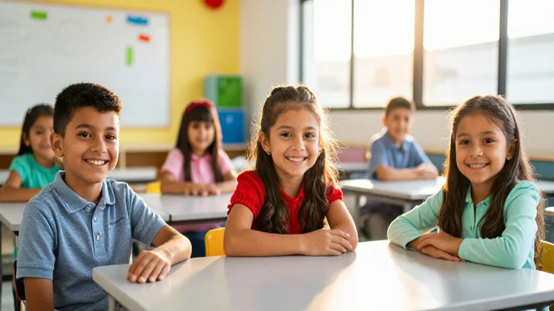 Niños mexicanos sonriendo bajo luz dorada