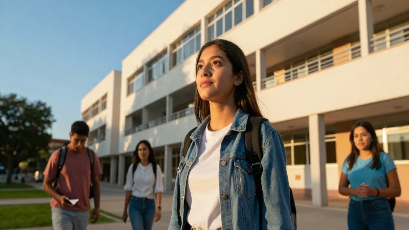Estudiante mexicano diverso bajo luz cinematográfica