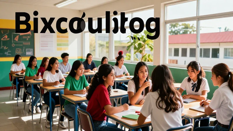 Estudiantes mexicanos colaborando en un entorno vibrante