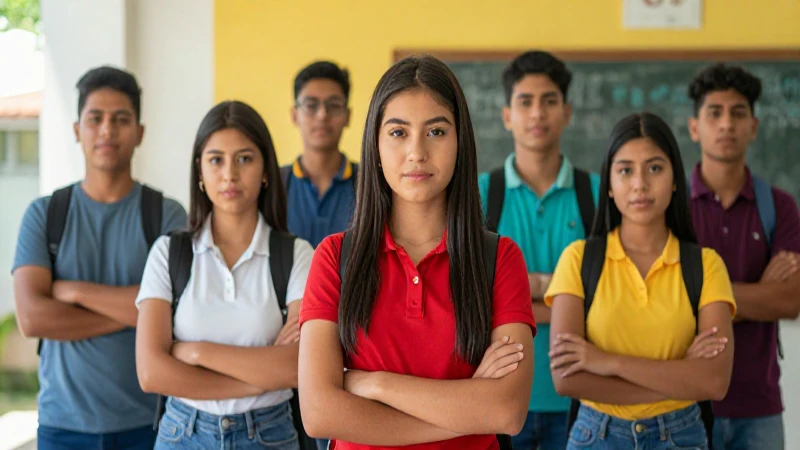 Estudiantes mexicanos en campus moderno y vibrante