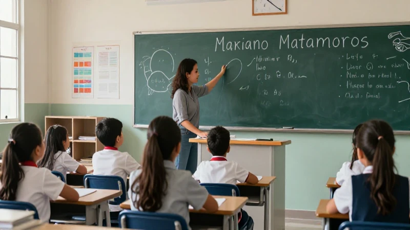 Recursos y horarios de la primaria Matamoros