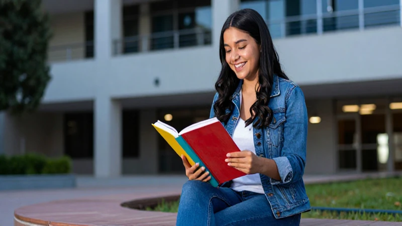 Cuál es la ubicación y horarios de Banco Bienestar en Monterrey 51 Estudiante mexicano alegre con libro en campus universitario