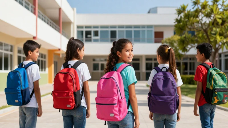 Niños mexicanos vibrantes logran el éxito educativo moderno