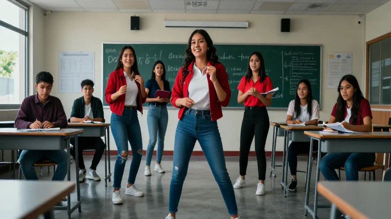 Éxito académico en aula mexicana vibrante